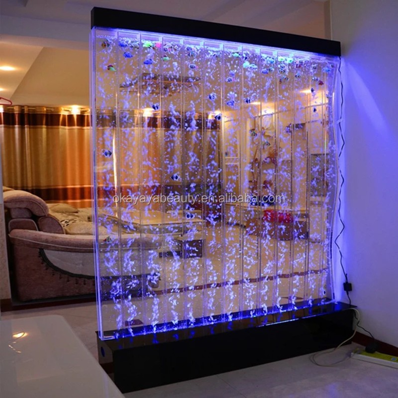 Home/hotel bubble water wall screen decoration panel water bubble wall with light for sale