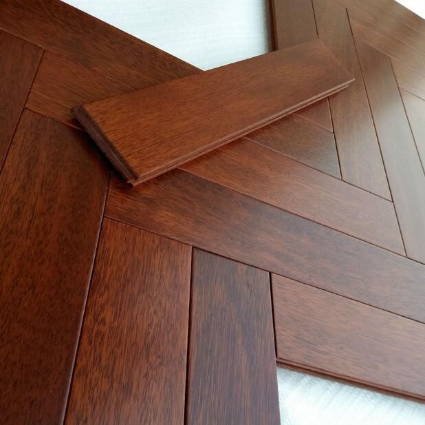 Indonesia merbau solid herringbone parquet wood flooring